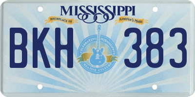 MS license plate BKH383