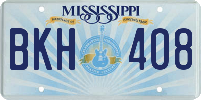 MS license plate BKH408