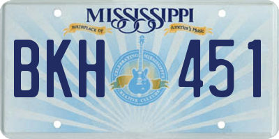 MS license plate BKH451