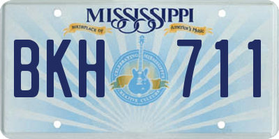MS license plate BKH711
