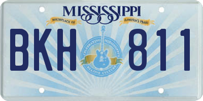 MS license plate BKH811