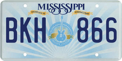 MS license plate BKH866