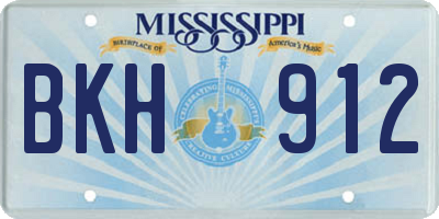 MS license plate BKH912
