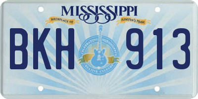 MS license plate BKH913