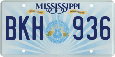 MS license plate BKH936