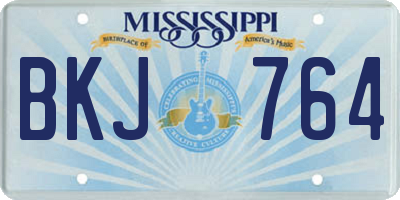 MS license plate BKJ764