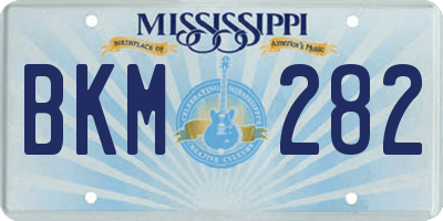 MS license plate BKM282