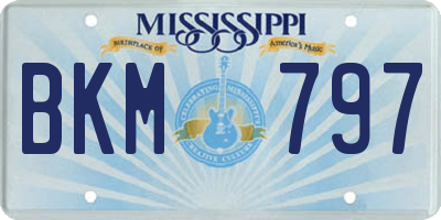 MS license plate BKM797