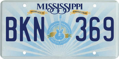 MS license plate BKN369