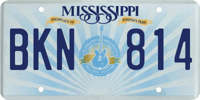 MS license plate BKN814
