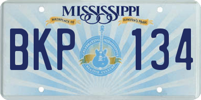 MS license plate BKP134