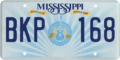 MS license plate BKP168