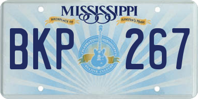 MS license plate BKP267