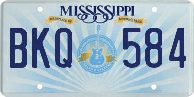MS license plate BKQ584