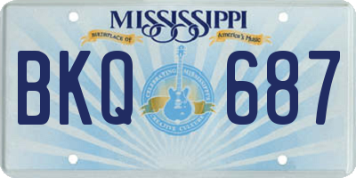 MS license plate BKQ687