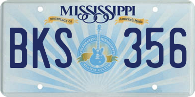 MS license plate BKS356