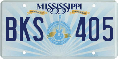MS license plate BKS405