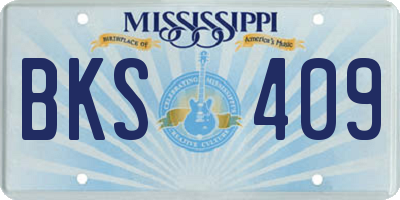 MS license plate BKS409