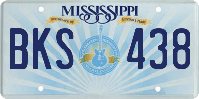 MS license plate BKS438