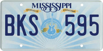 MS license plate BKS595