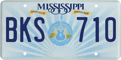 MS license plate BKS710