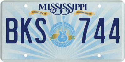 MS license plate BKS744