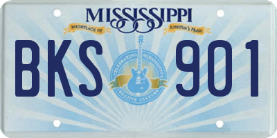 MS license plate BKS901