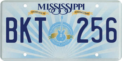 MS license plate BKT256