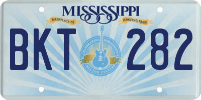 MS license plate BKT282