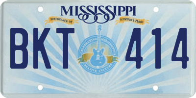 MS license plate BKT414