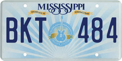 MS license plate BKT484