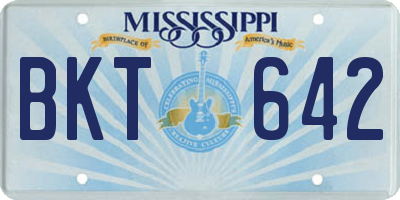 MS license plate BKT642
