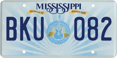 MS license plate BKU082