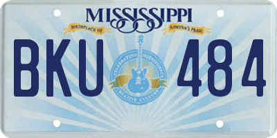 MS license plate BKU484