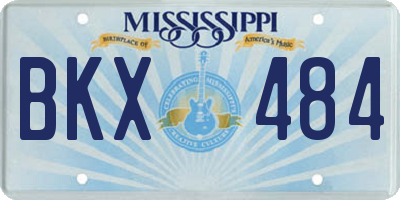 MS license plate BKX484