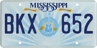 MS license plate BKX652