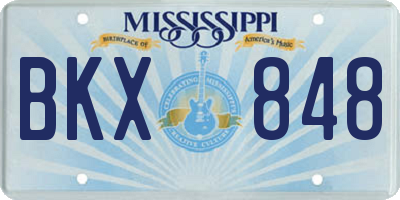 MS license plate BKX848