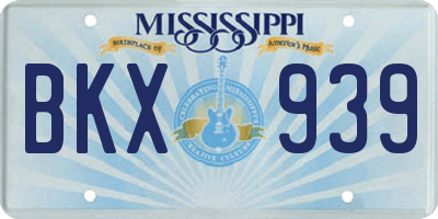 MS license plate BKX939