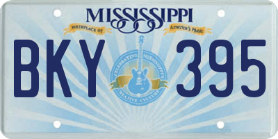 MS license plate BKY395