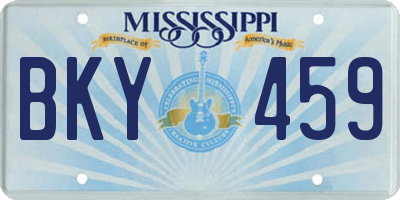 MS license plate BKY459