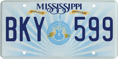 MS license plate BKY599