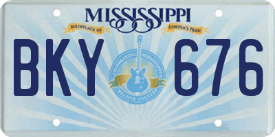 MS license plate BKY676