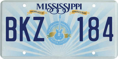 MS license plate BKZ184