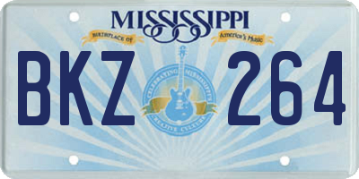 MS license plate BKZ264