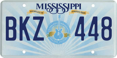 MS license plate BKZ448