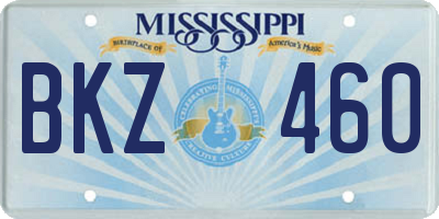 MS license plate BKZ460