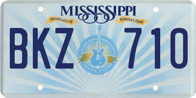 MS license plate BKZ710