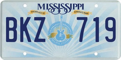 MS license plate BKZ719