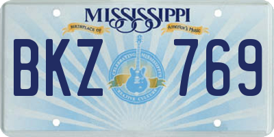MS license plate BKZ769