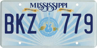MS license plate BKZ779